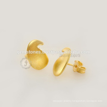 Handmade Fancy Design Stud Earrings Jewelry Vermeil Gold 925 Sterling Silver Stud Earring Jewelry Manufacturer